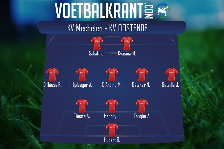 Opstelling KV Oostende | KV Mechelen - KV Oostende (09/05/2021)