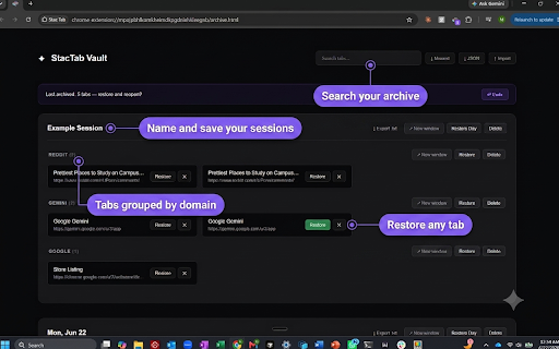 StacTab screenshot 3