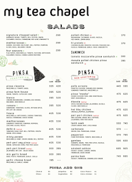 My Tea Chapel- Pinsa Pizza & Waffles menu 1