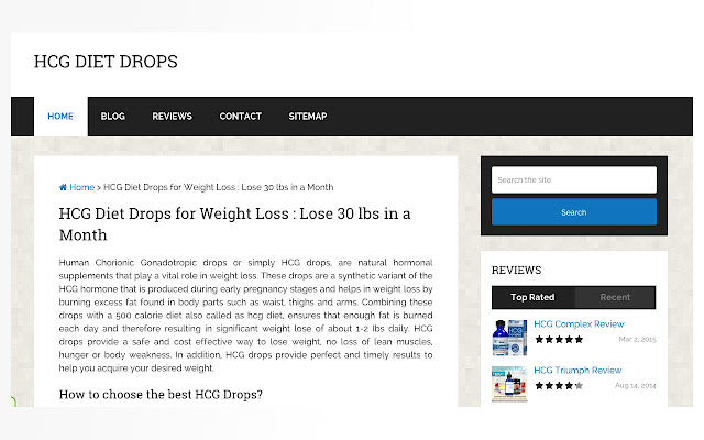 HCG Diet Drops chrome extension