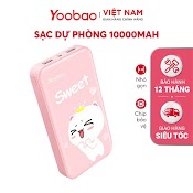 [Mã Elmall5 Giảm 5% Đơn 300K] Sạc Dự Phòng Mini 10000Mah Yoobao P10W - Kèm Đèn Led - Hàng Chính Hãng - Bảo Hành 12 Tháng