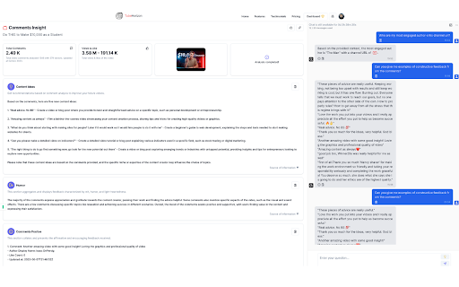 Youtube comment AI powered analyzer