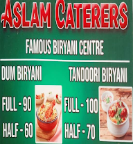 Aslam Caterers menu 1