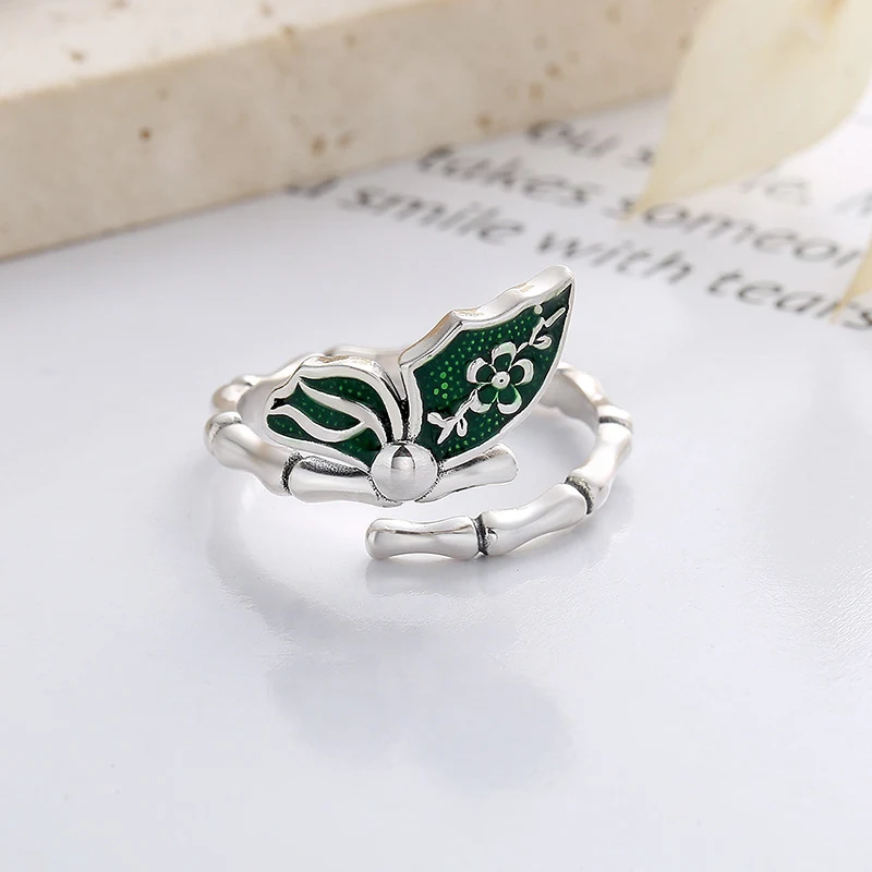 Title 2, S925 Sterling Silver Vintage Epoxy Distressed B...