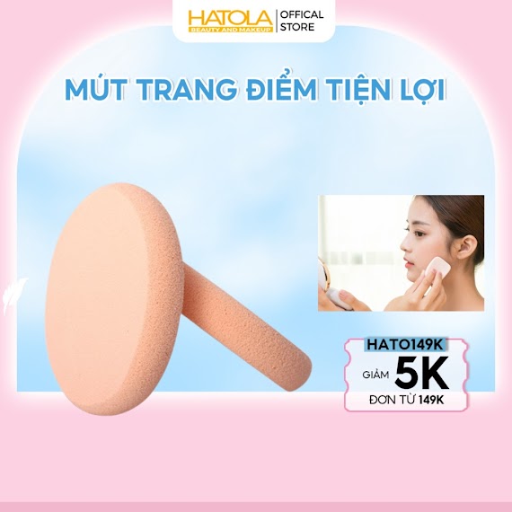 (Deal Follow) Mút Trang Điểm Bông Phấn Makeup Tán Kem Nền Phấn Phủ Cushion Tiện Lợi Đa Năng Hatola