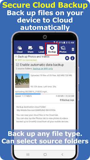 Screenshot Cloud File Manager