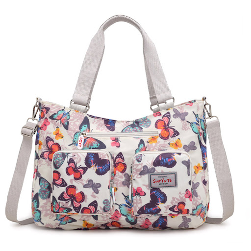 Title 9, Large-capacity printed one-shoulder womens can...