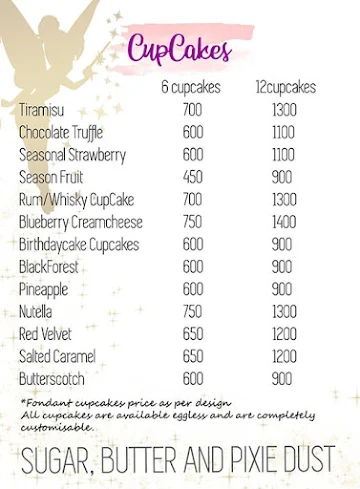 Purple Pixie Cakes And Confections menu 