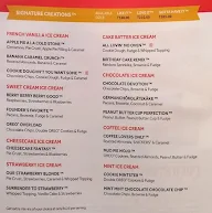 Cold Stone Cremery menu 1