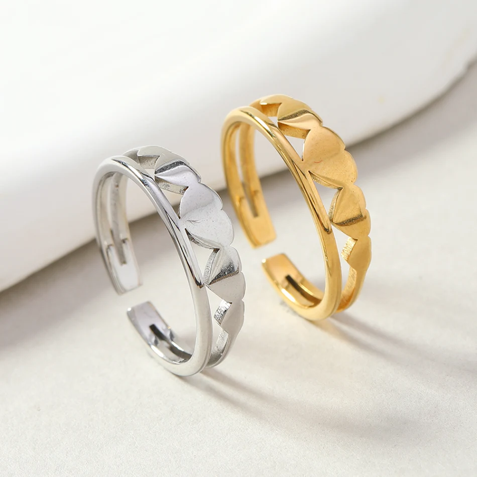 Titanium stalen open ring Speciaal design Voor stijl en duurzaamheid Perfect cadeau voor haar of hem Moderne sieraden