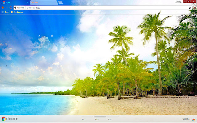 Beach Horizon Palm Tree Summer chrome extension