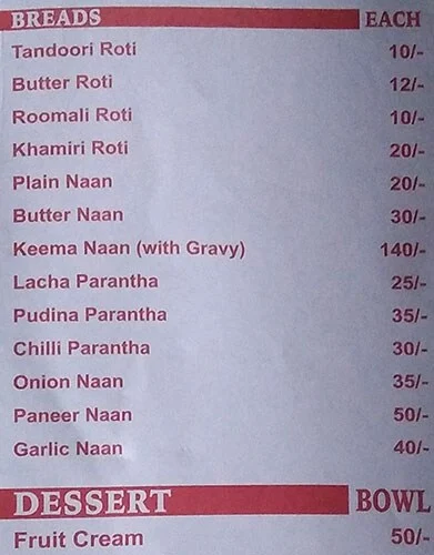 Bablu Kabab Shop menu 