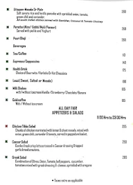 Le Bougainvillea - Hotel Clarks Avadh menu 2