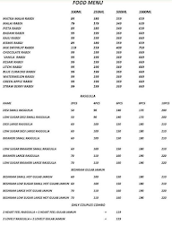 Royal Rabdi menu 1