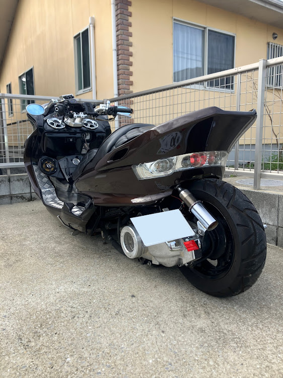 ゆいかなパパさんが投稿した青春の思い出・TW200カスタム・マジェC・エアサス・ロンホイカスタムに関するカスタム事例の投稿画像4枚目