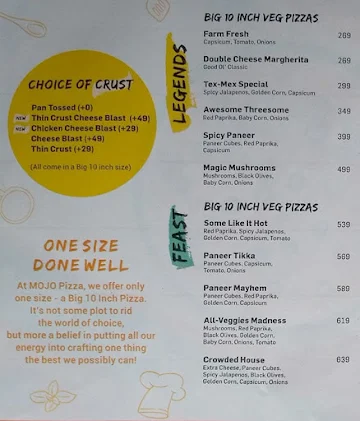 MOJO Pizza - 2X Toppings menu 