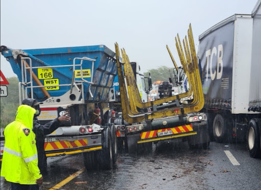 Four trucks and a light-duty vehicle were involved in an accident on the N2, in northern KwaZulu-Natal on Wednesday.