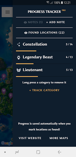 Screenshot MapGenie: Fenyx Rising Map