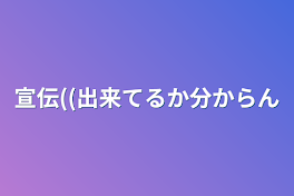 宣伝((出来てるか分からん