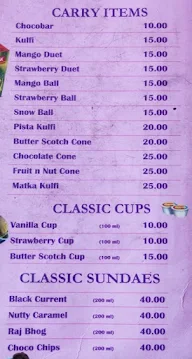 Classic Ice Cream menu 3