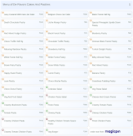 De Flavors Cakes And Pastries menu 1