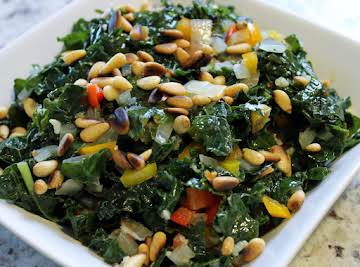 Tuscany Kale with Bell Peppers & Toasted Pine Nuts