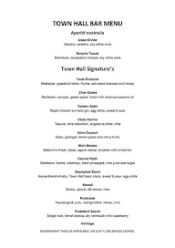 Townhall Restaurant menu 4