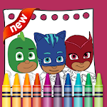 Cover Image of Herunterladen PJ Superheroes Masks Coloring 1.6 APK