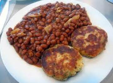 New England Fish Cakes with Beans N' Tartar Sauce