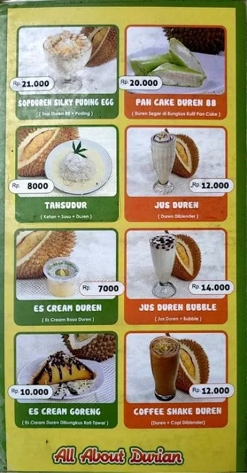 Sop Duren 88 menu 