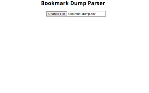 Bookmark Dump Parser