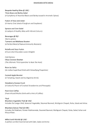 Bhandara Bites menu 2