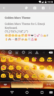 Golden Mars Emoji Keyboard - náhled