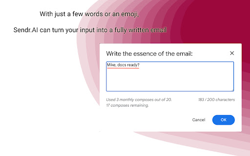 🧠 Sendr AI | Email Writer powered by GPT4