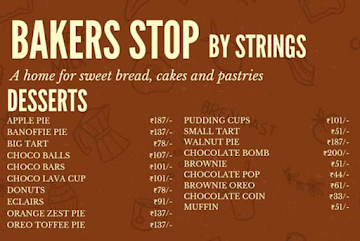 Bakers Stop menu 