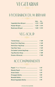 Aromas Of Biryani menu 2