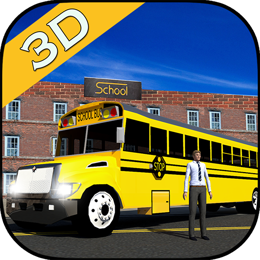 ville autobus scolaire 3d icon