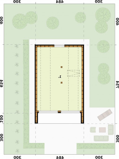 Moca A szkielet drewniany dom letniskowy na zgłoszenie do 35m2 - Rzut strychu