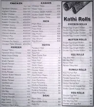 Sonu Take Away & Kathi Roll Corner menu 1
