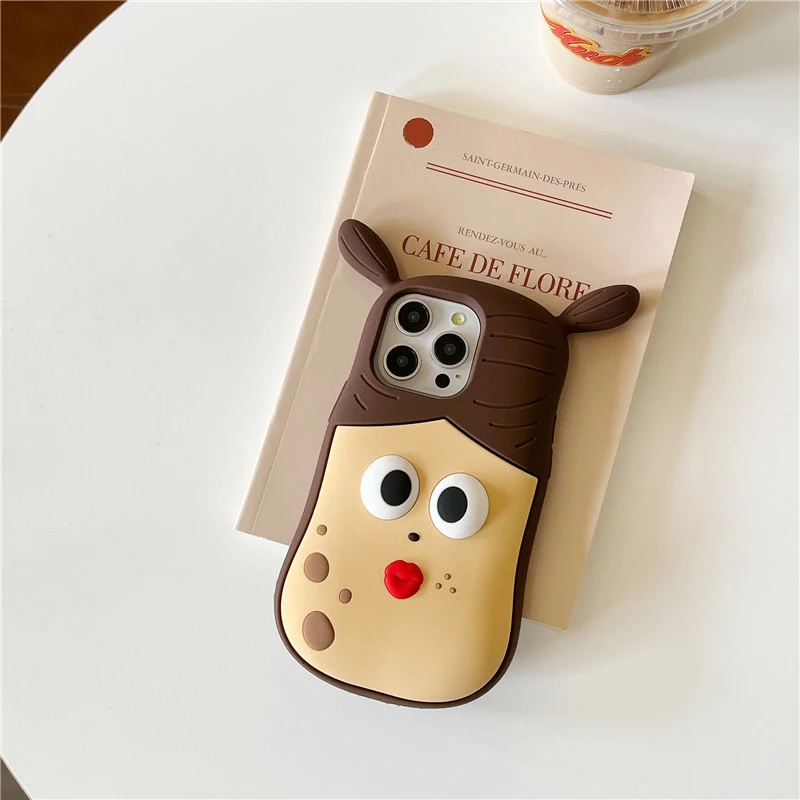 Cartoon Sausage Mouth Girl Phone Case Drop resistant Protective Case. Protect your phone from drops and scratches with t