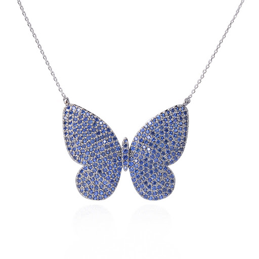 Title 4, Butterfly Pendant Womens Clavicle Chain