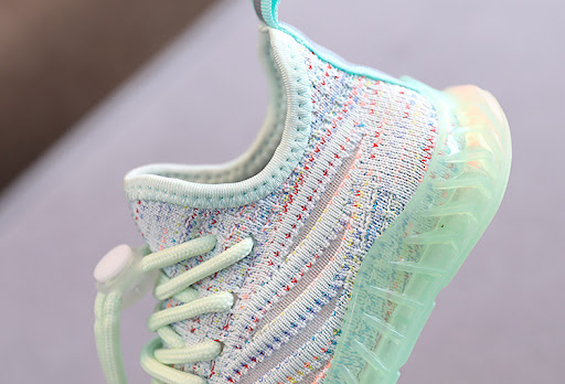 Title 5, Girls LED Light Fly-knit Sneakers & Boys Brea...