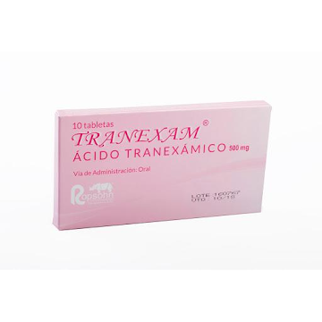 Tranexam Ácido Tranexámico 500 mg Ropsohn Caja x 10 Tabletas  