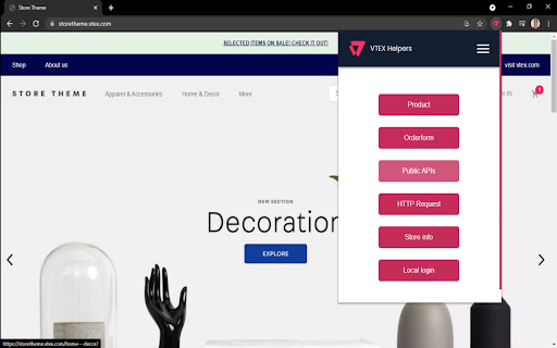 VTEX Utils - VHelpx chrome extension