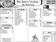 The Spice Factory By Basant menu 1