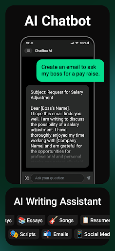 Screenshot ChatBox: AI Chat Bot Assistant