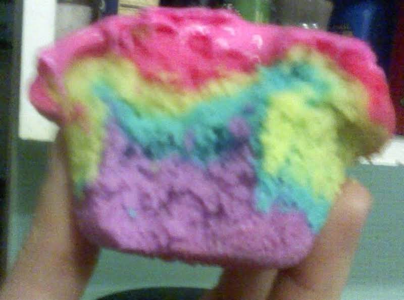 We Made Neon Cupcakes! Purple, Blue, Green And Pink :)