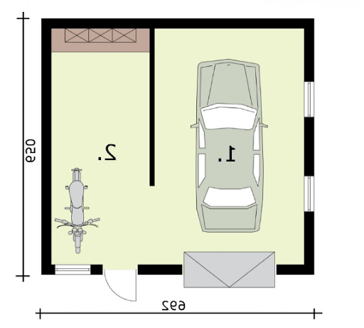 G308 - Rzut garażu