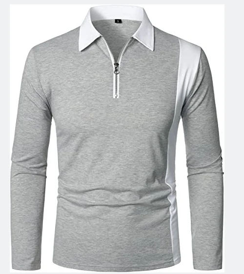 Camicia uomo color block con revers e maniche lunghe. Un capo versatile e alla moda, perfetto per un look elegante e contemporaneo.