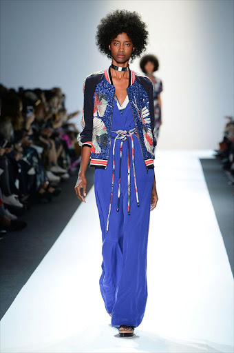 A model walks the runway during the Leonard show as part of Paris Fashion Week Womenswear Spring/Summer 2017.